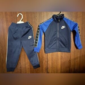 EUC Nike Kids Navy and Royal Blue Jogger Set